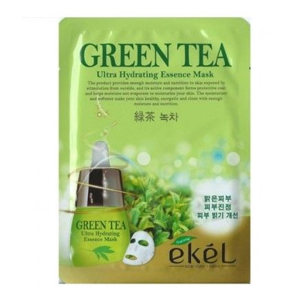 орг 10%Ekel Маска тканевая с экстрактом зеленого чая, 25 мл