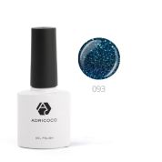ADRICOCO Цветной гель-лак для ногтей №093, мерцающий морской синий, 8 мл
