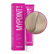 TEFIA Mypoint 10.1 Перманентная крем-краска для волос / Экстра светлый блондин пепельный, 60 мл