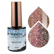 Manita Professional Гель-лак для ногтей светоотражающий с хлопьями юки / Multichrome Reflective №02, 10 мл