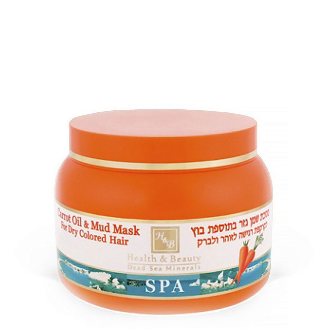 Health & Beauty Маска для сухих окрашенных волос из морковного масла на основе минеральной грязи, 250 мл