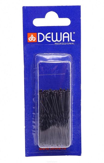 Dewal Шпильки для волос волна SLT45V-1/60, 45 мм, чёрный, 60 шт.