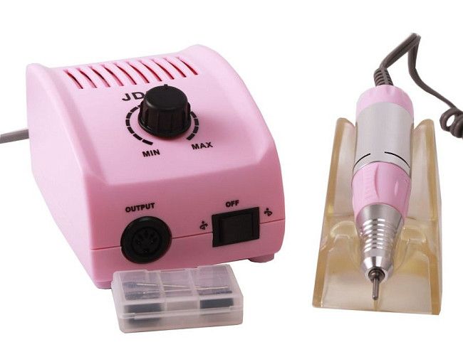 Nail Art Машинка  для маникюра и педикюра JD-200/30000 об/мин, 35 Вт, розовый