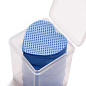 Kristaller Салфетки для маникюра безворсовые с перфорацией в контейнере, сердечко, голубой, 200 шт.