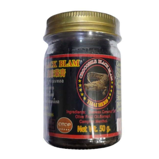 Royal Thai Herb Бальзам черный крокодиловый / Crocodile Black Balm OTOP, 50 г