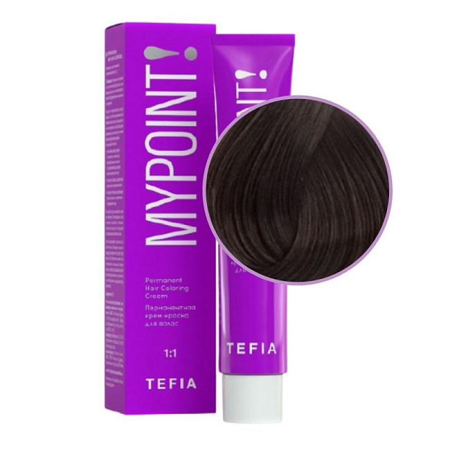 TEFIA Mypoint 5.8 Гель-краска для волос тон в тон / Светлый брюнет коричневый, безаммиачная, 60 мл