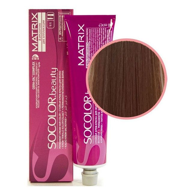 Matrix Крем-краска для волос / Socolor beauty 7G, блондин золотистый, 90 мл
