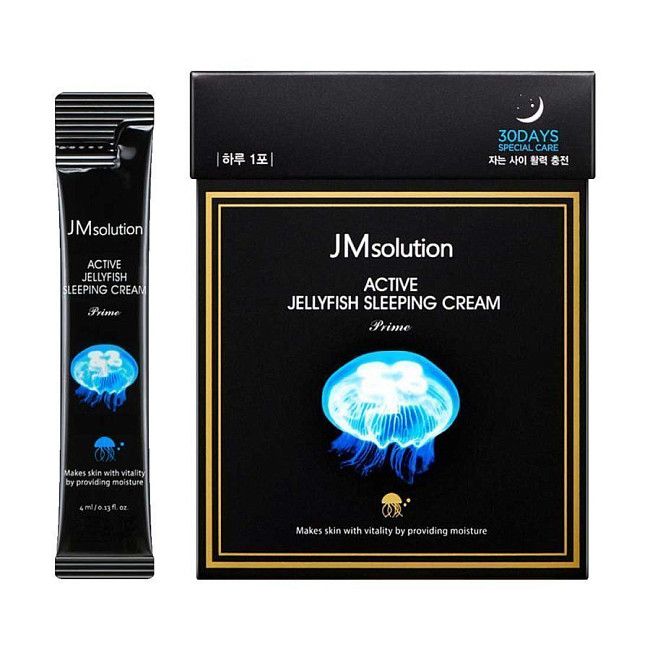 JMsolution Ночной увлажняющий крем для лица с экстрактом медузы / Active Jellyfish, 4 мл*30