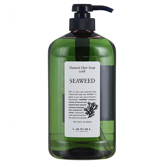 Lebel Шампунь для волос натуральный / Natural Hair Soap Seaweed, 1000 мл