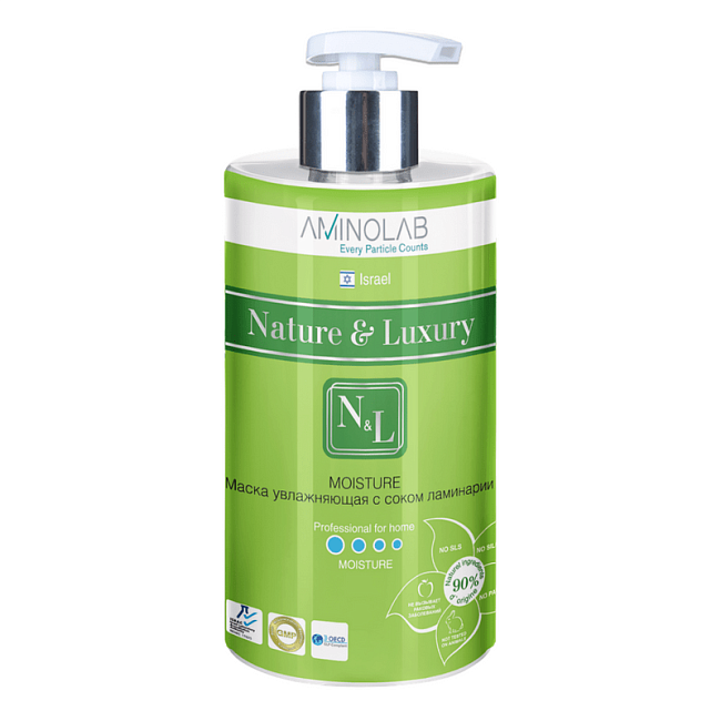 Nature & Luxury Маска для волос увлажняющая с соком ламинарии, 460 мл