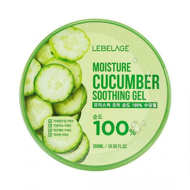Lebelage Успокаивающий гель с экстрактом огурца / Moisture Cucumber 100% Soothing Gel, 300 мл