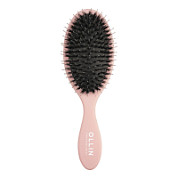 Ollin Щётка массажная для волос комбинированная щетина / Soft Touch, розовый