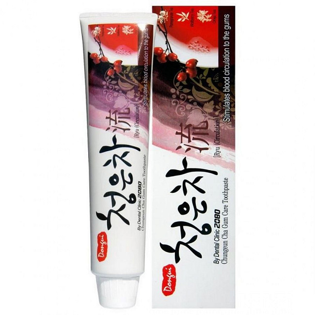 KeraSys Зубная паста восточный чай красный / Dental Clinic 2080 Cheong-en-cha Ryu, 125 г