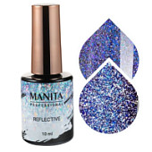 Manita Professional Гель-лак для ногтей светоотражающий с хлопьями юки / Multichrome Reflective №09, 10 мл