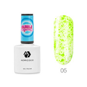 ADRICOCO Гель-лак для ногтей с цветной неоновой слюдой / Bubble Gum №05, кислотный лимон, 8 мл