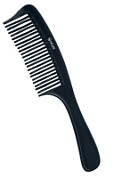 Dewal Гребень двойной для волос / Эконом CO-6832, пластик, 20 см, черный