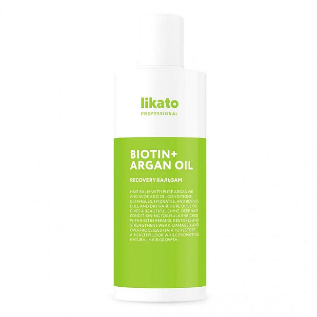 Likato Бальзам для волос восстанавливающий / Recovery Repairing Hair Balm Biotin + Argan Oil, 250 мл