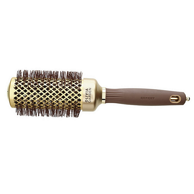 Olivia Garden Термобрашинг для укладки волос / Expert Blowout Shine Wavy Bristles ID2050/OGBNT44, 45 мм, коричневый