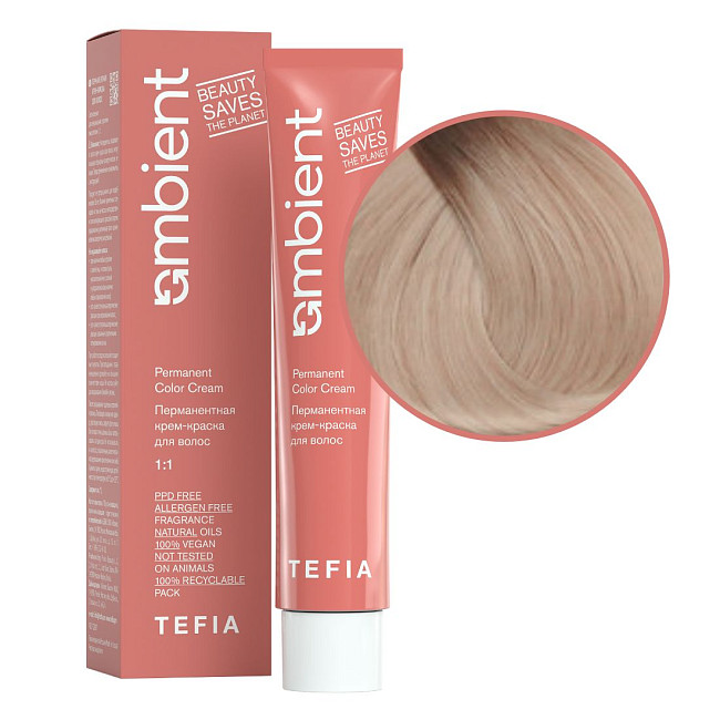 TEFIA  Ambient 10.8 Перманентная крем-краска для волос / Экстра светлый блондин коричневый, 60 мл
