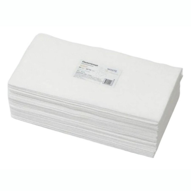 White Line Одноразовые полотенца «Выбор» 35 x 70 см, спанлейс, белый, 50 шт./уп.