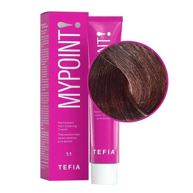 TEFIA Mypoint 6.3 Перманентная крем-краска для волос / Темный блондин золотистый, 60 мл