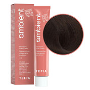 TEFIA  Ambient 5.86 Перманентная крем-краска для волос / Светлый брюнет коричнево-махагоновый, 60 мл