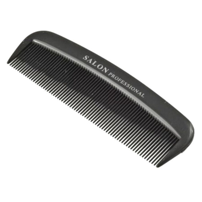 Salon Гребень черный карманный мужской 350-324, черный, 12,5 см