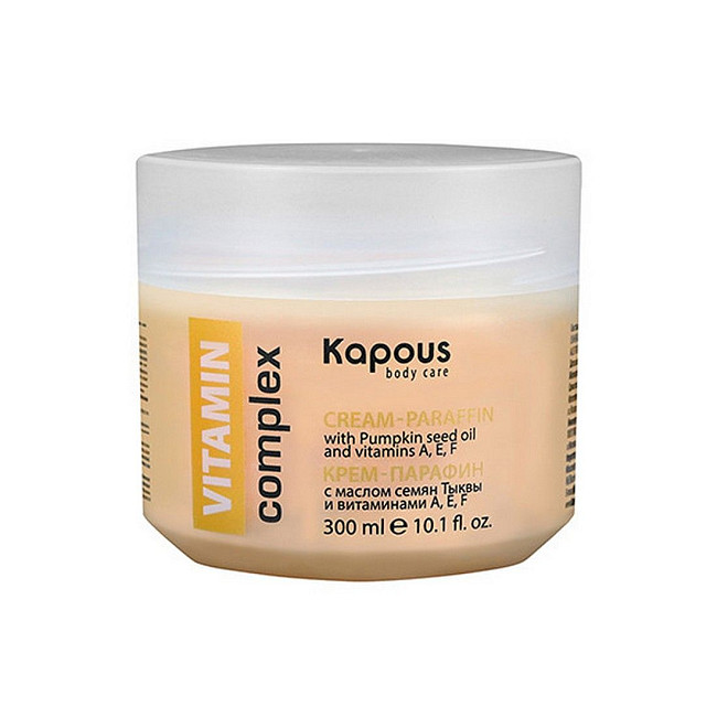 Kapous Крем-парафин «Vitamin complex» с маслом семян тыквы и витаминами A, E, F, 300 мл