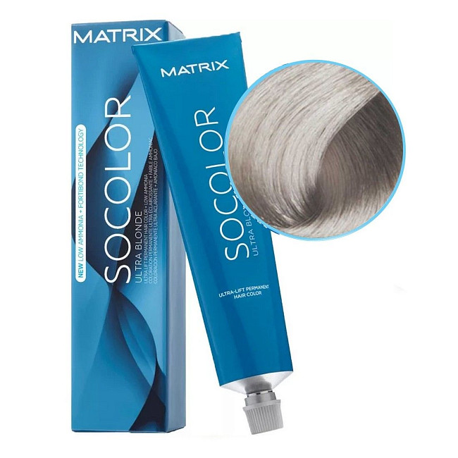 Matrix Крем-краска для волос / Socolor beauty Ultra Blondie UL-A+, пепельный, 90 мл