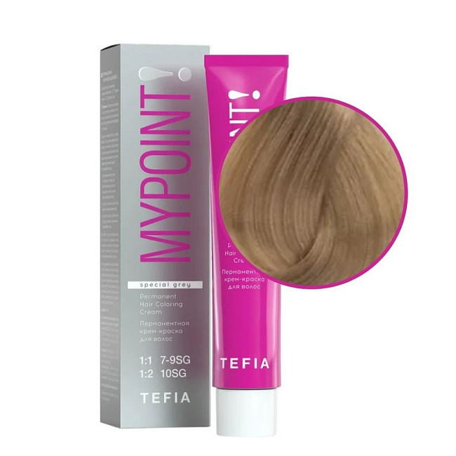 TEFIA Special Grey 10.370 Перманентная крем-краска для седых волос / Экстра светлый блондин золотисто-фиолетовый, 60 мл