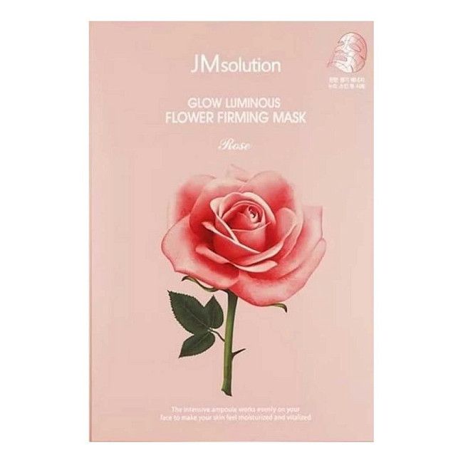 JMsolution Тканевая маска для лица с экстрактом розы / Glow Flower Firming Mask Rose, 30 мл