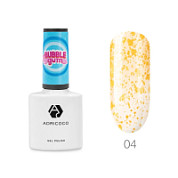 ADRICOCO Гель-лак для ногтей с цветной неоновой слюдой / Bubble Gum №04, сочная папайя, 8 мл