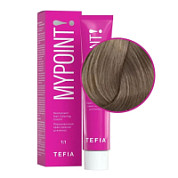TEFIA Mypoint 8.1 Перманентная крем-краска для волос / Светлый блондин пепельный, 60 мл