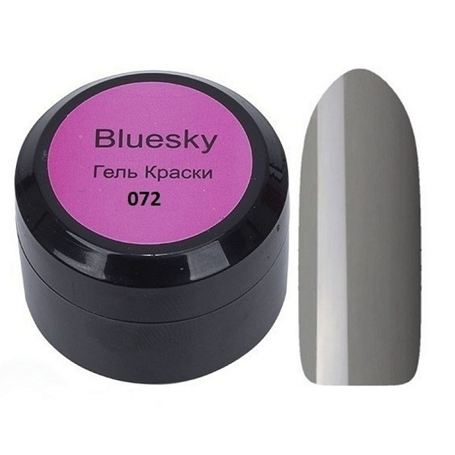 Bluesky Гель-краска для ногтей / Classic 072, теплый серый, 8 мл