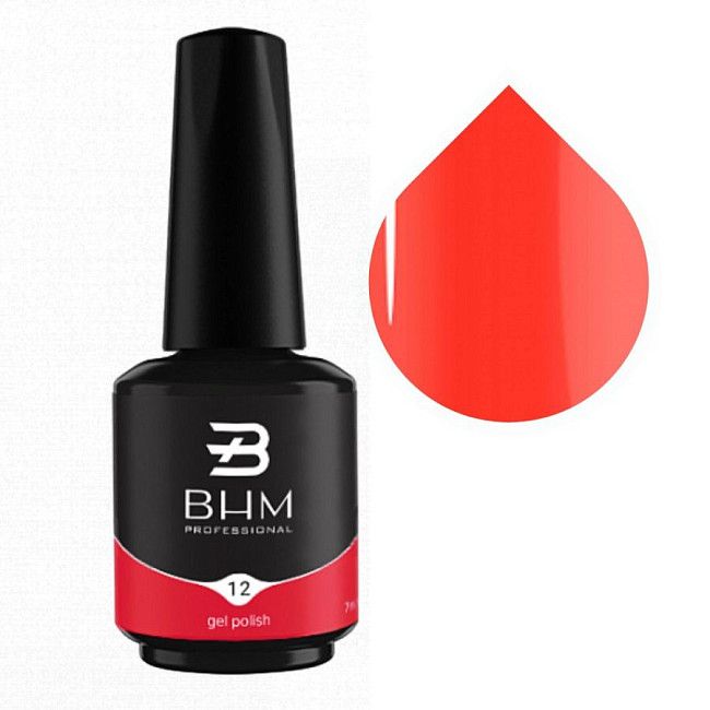 BHM Professional Гель-лак для ногтей / Valiant Poppy 012, 7 мл
