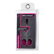 Frau Finger Ножницы маникюрные для ногтей изогнутые / Professional FSP-102DP, матовые, ручная заточка, 9 см