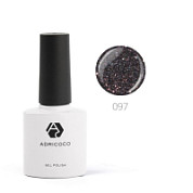 ADRICOCO Цветной гель-лак для ногтей №097, мерцающий темно-серый, 8 мл