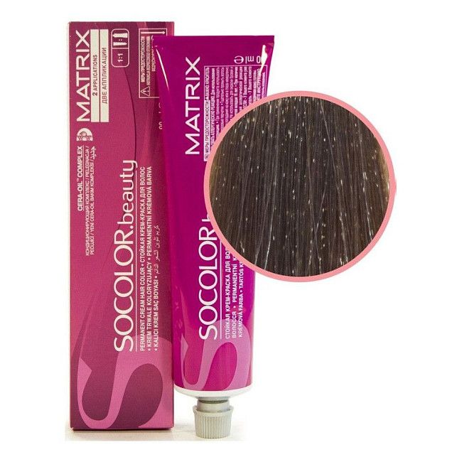Matrix Крем-краска для волос / Socolor beauty 7NW, натуральный теплый блонд, 90 мл