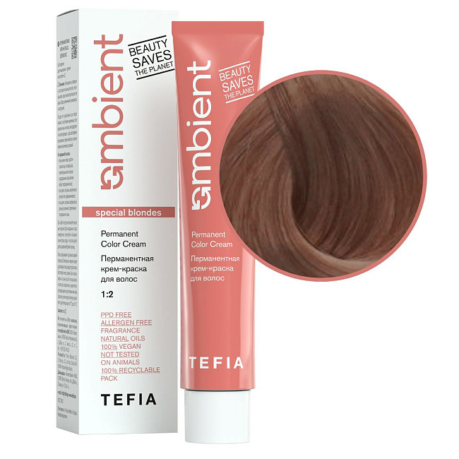 TEFIA  Ambient 1008 Перманентная крем-краска для волос / Специальный блондин коричневый, 60 мл