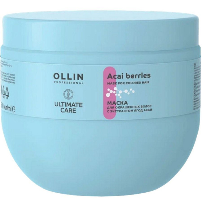 Ollin Маска для окрашенных волос с экстрактом ягод асаи / Ultimate Care, 500 мл