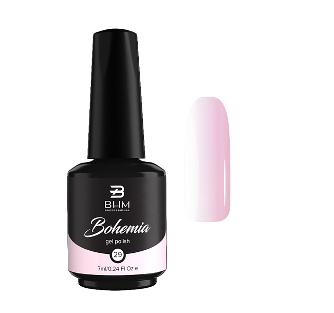 BHM Professional Гель-лак для ногтей / Pink mist 029, 7 мл