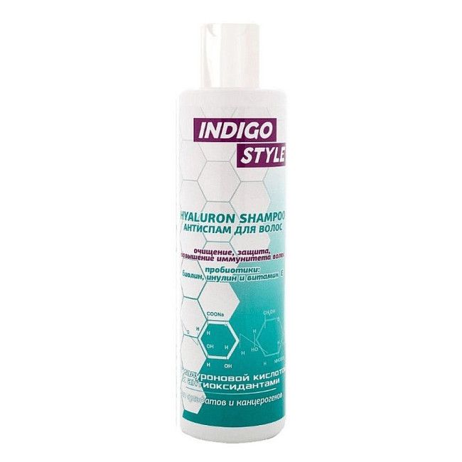 Indigo Шампунь-антиспам для волос с гиалуроновой кислотой, 200 мл