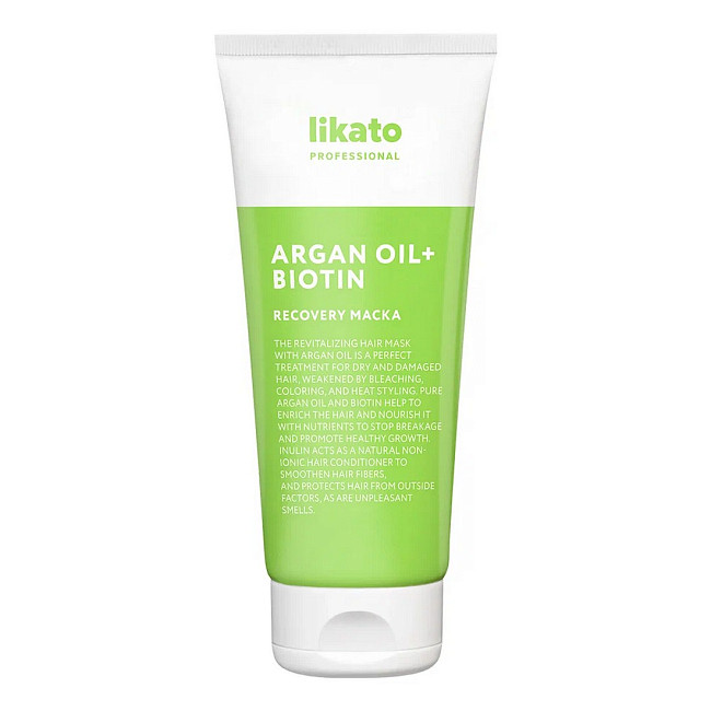 Likato Маска для волос восстанавливающая / Recovery Argan Oil & Biotin Repairing Hair Mask, 200 мл