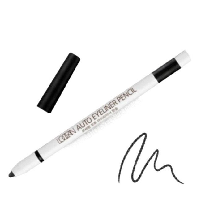 L’ocean Водостойкий автоматический карандаш для глаз / Auto Eyeliner Pencil #02, Twinkle Black, 0,5 г