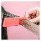 Nail Art Расчёска для мелирования узкая (металлическая спица), розовый